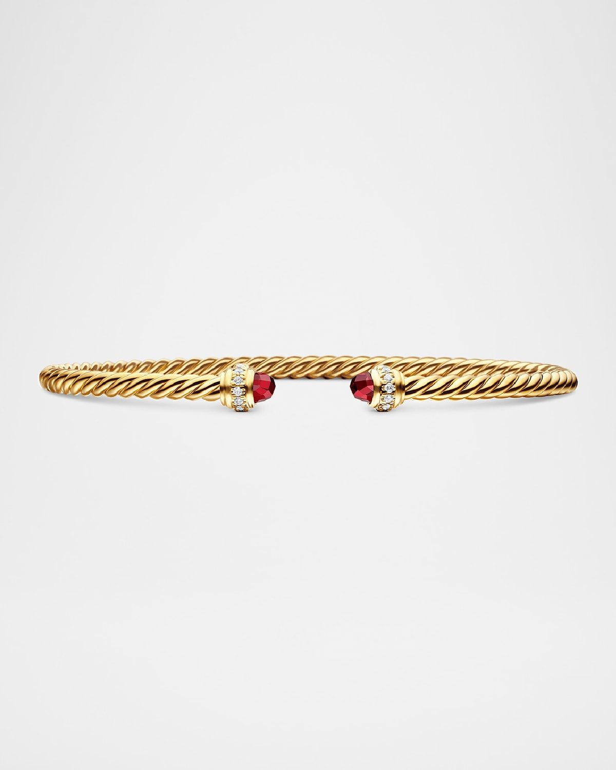 Cablespira Bracelet with Gemstone and Diamonds in 18K Gold