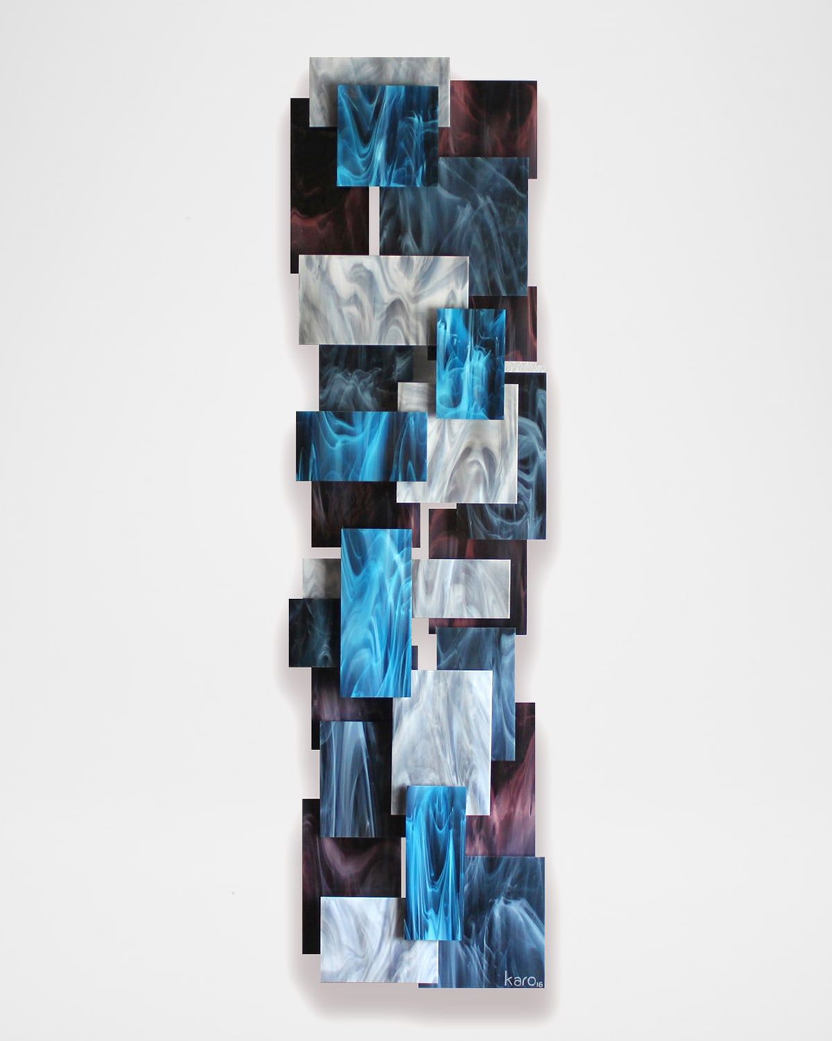 Glass and Metal Wall Sculpture