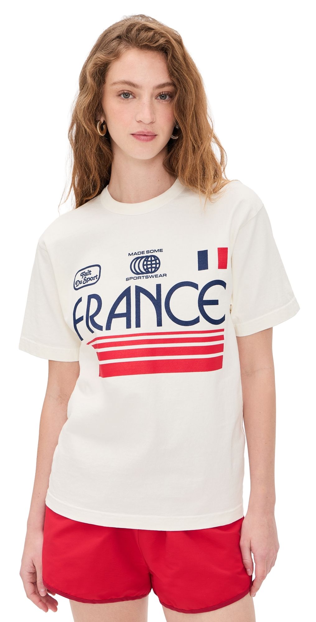 Made Some Sportswear France T-Shirt Navy/Red/Off White L