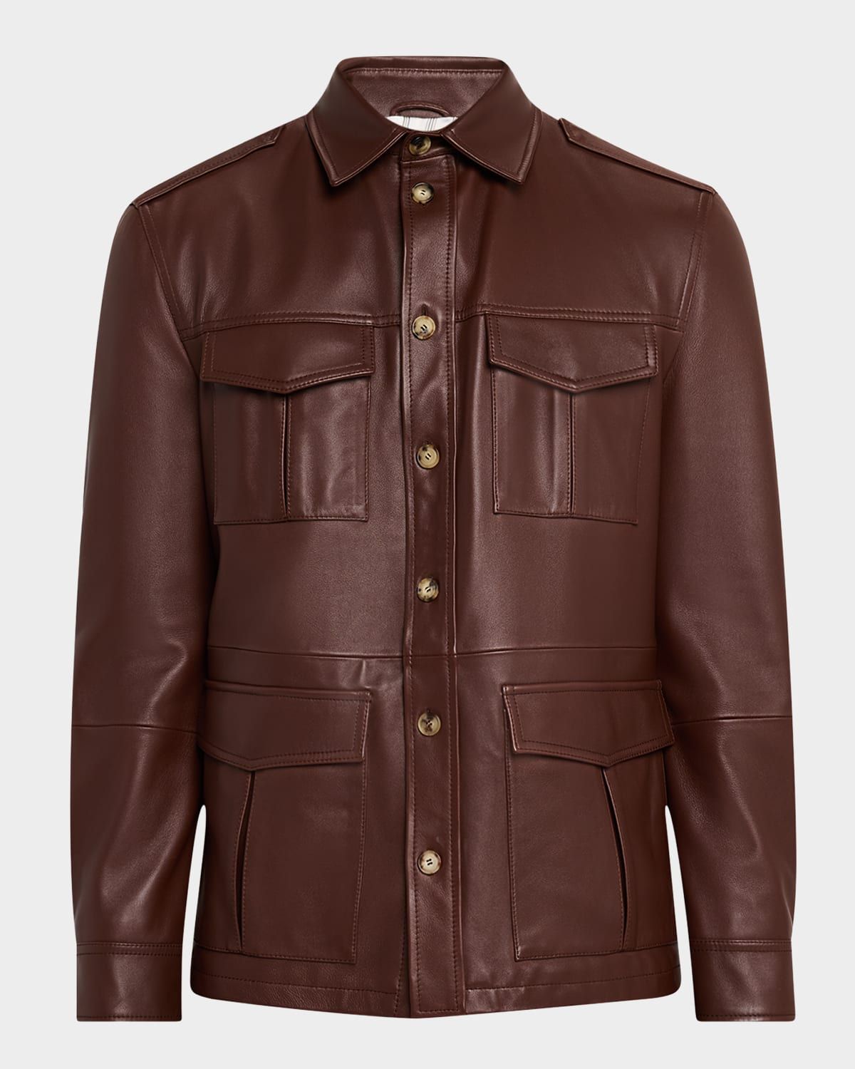 Men & apos;s Leather Safari Jacket