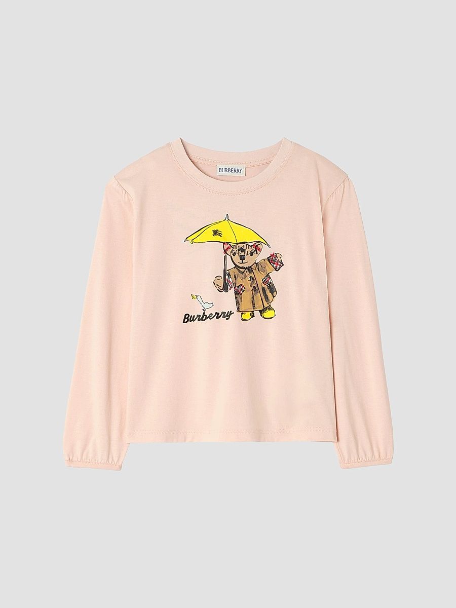 Burberry Girl's Baby Girl's, Little Girl's & Girl's Thomas Bear Graphic Long-Sleeve T-Shirt - Bouquet - Size 6 Months