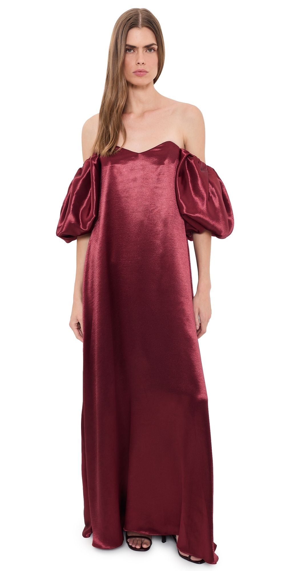 CAROLINE CONSTAS Palmer Gown Oxblood XL