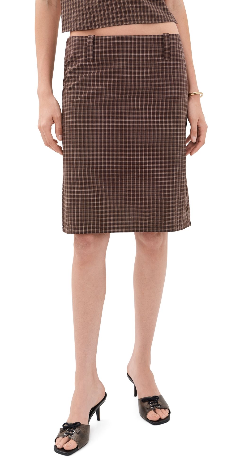 Lioness Play On Midi Skirt Chocolate XXS