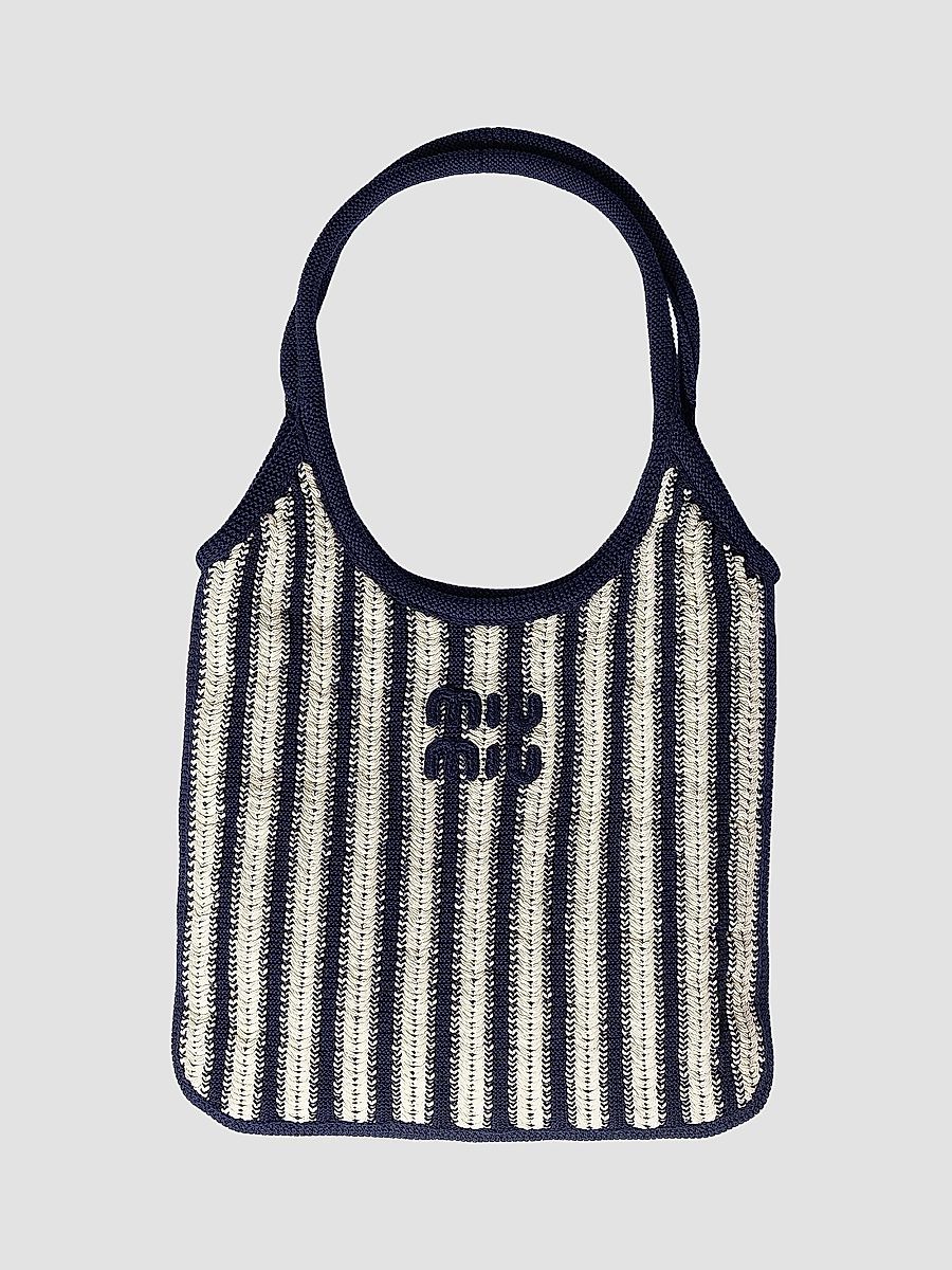 Miu Miu Women's Ivy Crochet Tote Bag - Blue