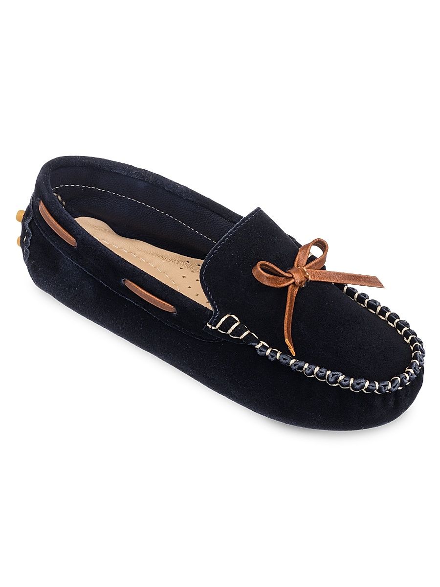 Baby Boy's Leather Driving Loafers - Suede Blue - Size 6 Months