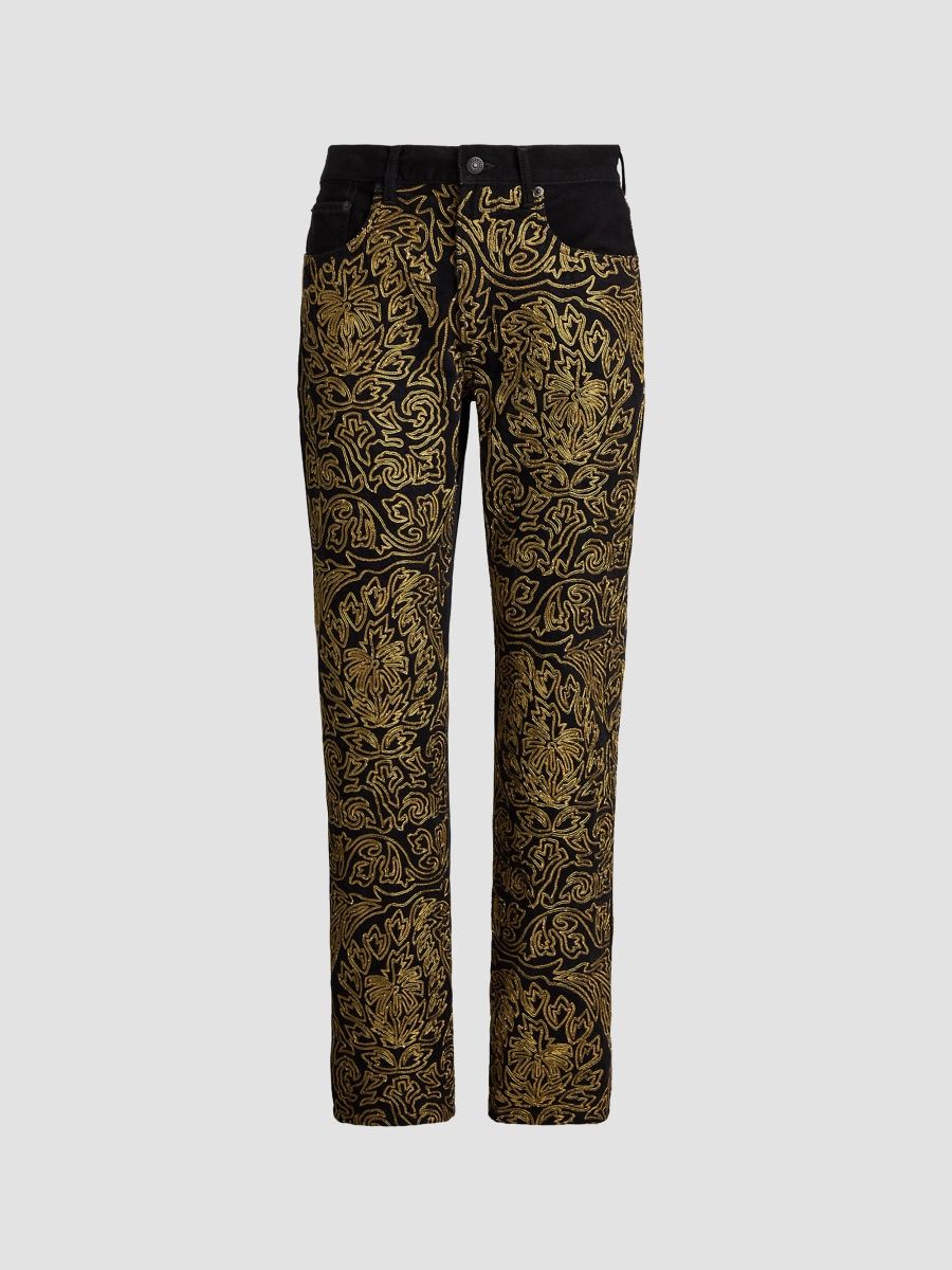 Polo Ralph Lauren Women's Soutache Relaxed-Fit Straight-Leg Jeans - Black - Size 32
