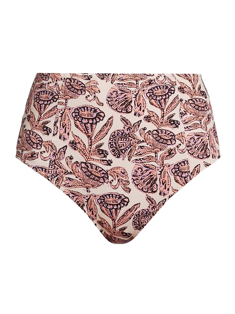 Women's Zahara High-Waisted Bikini Bottom - Limestone - Size XL