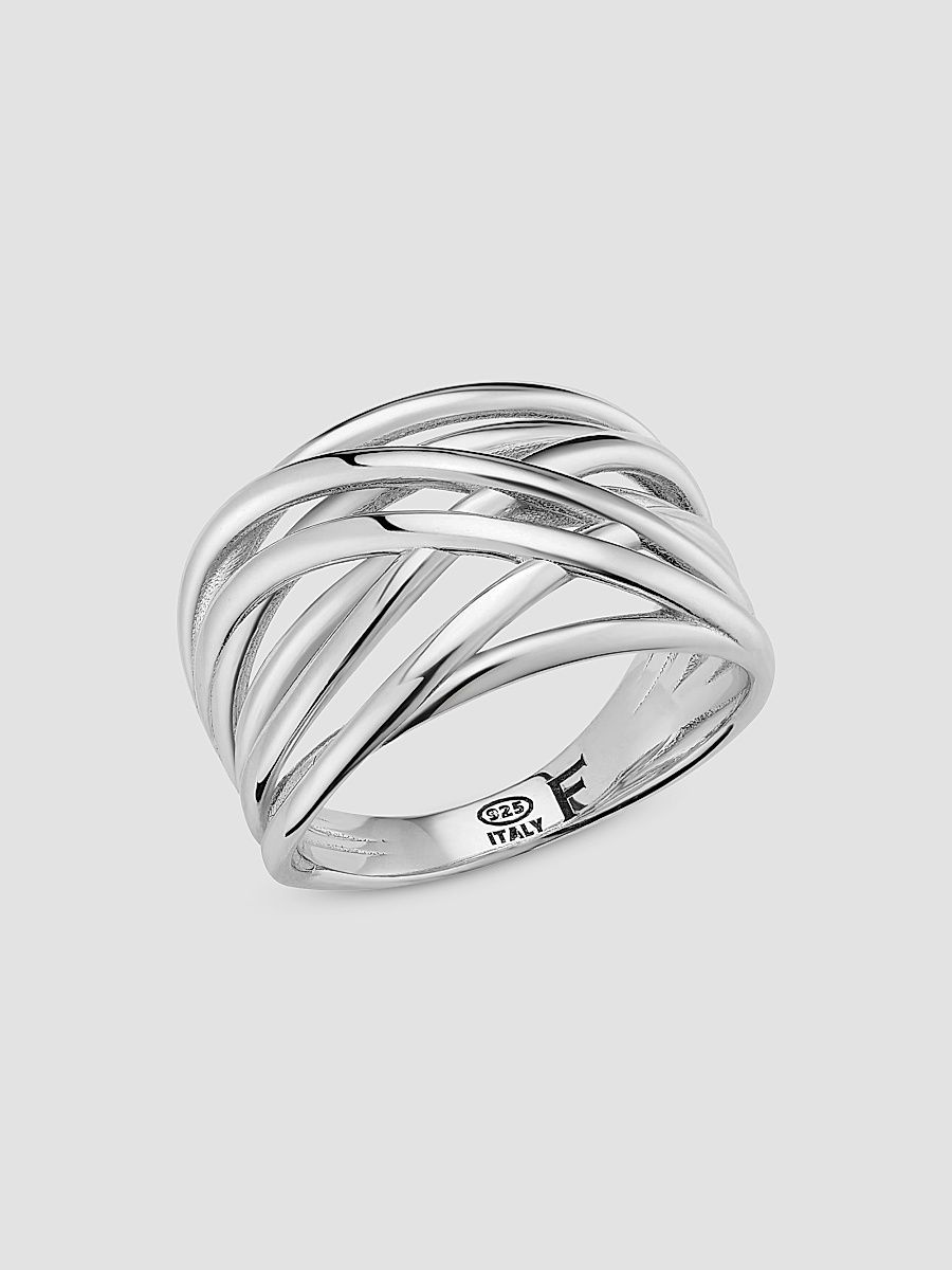 Women's Lattice Ring in Sterling Silver - Silver - Size 9