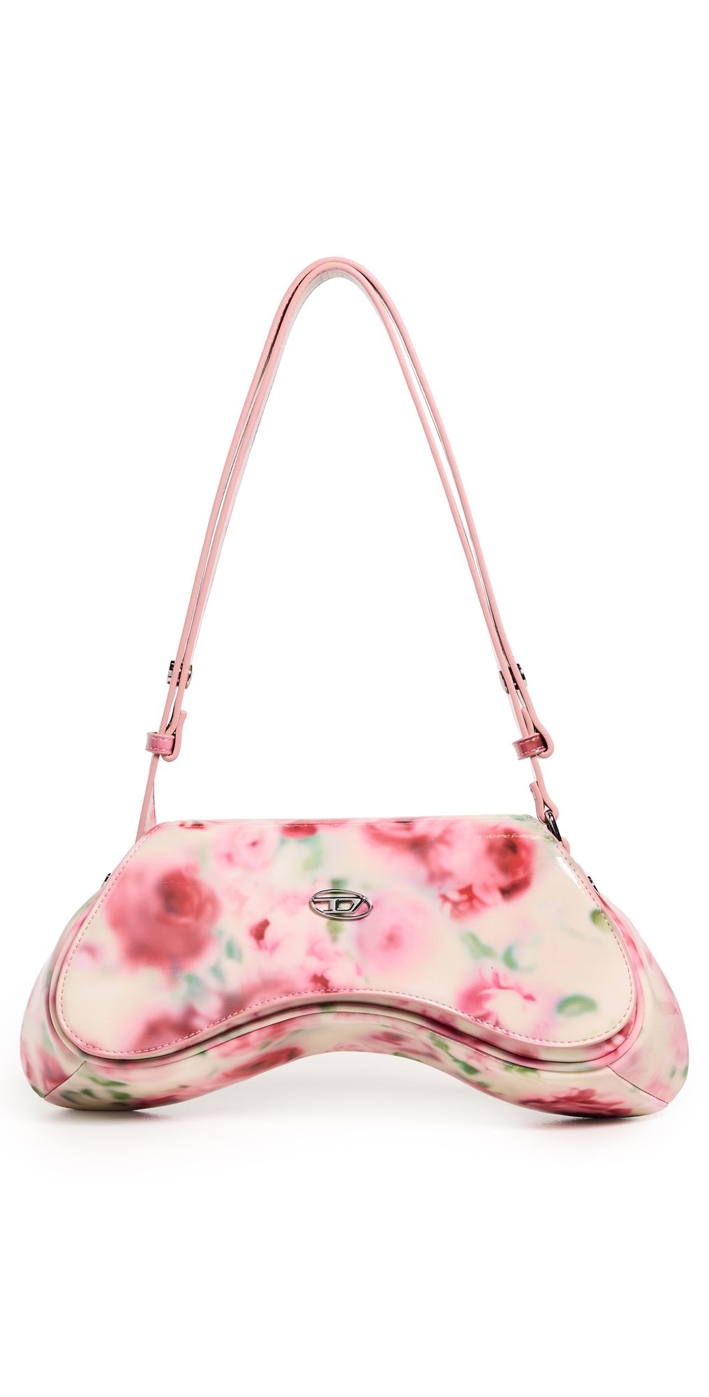 Diesel Play Crossbody White/Pink Roses One Size
