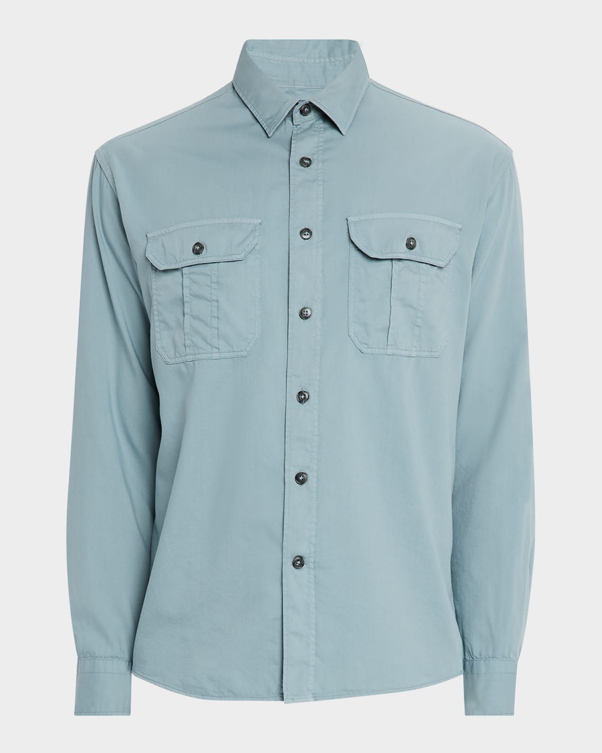 Men & apos;s Garment Dyed Casual Button-Down Shirt
