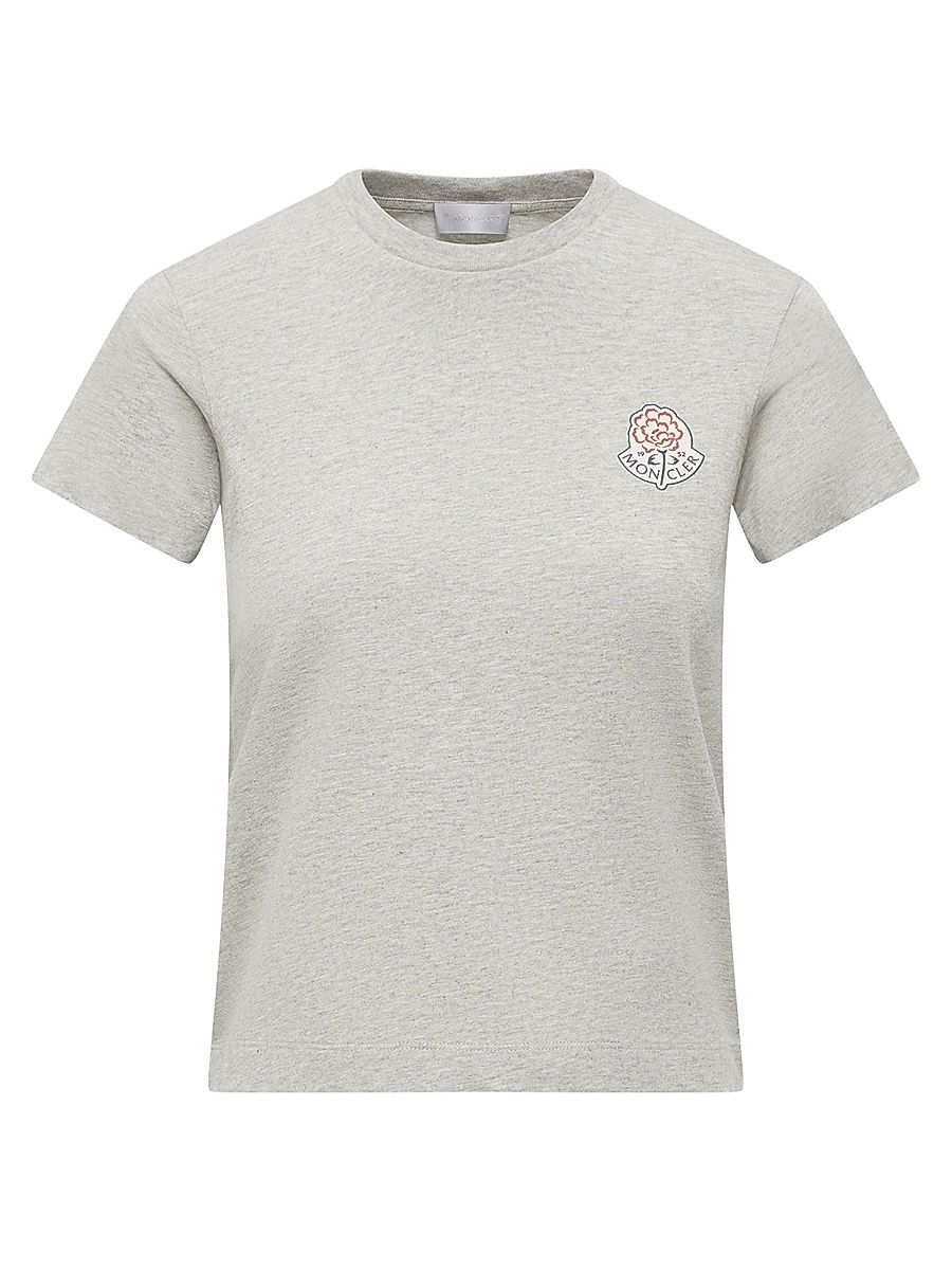 Women's Crewneck T-Shirt in Cotton - Gray - Size XL
