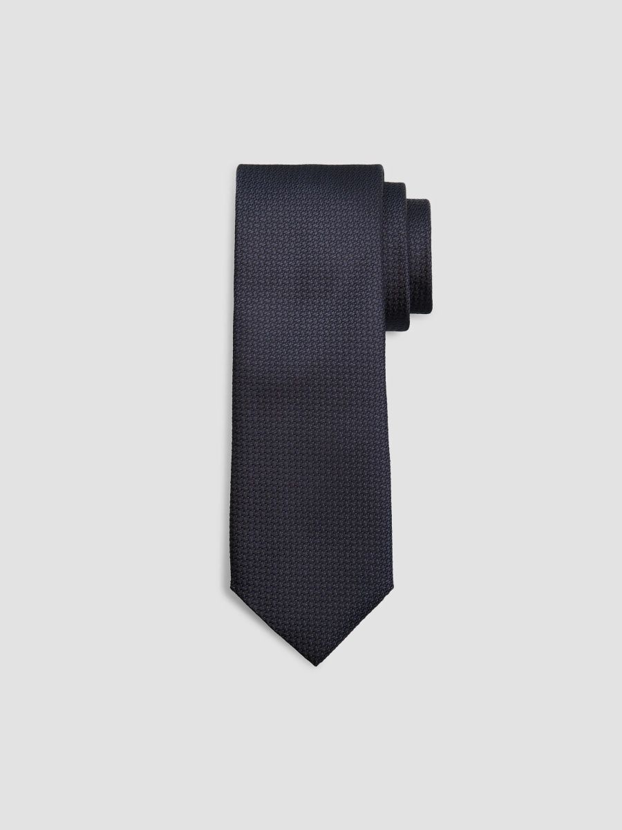 Canali Men's Geometric Tonal Silk Neat Tie - Navy