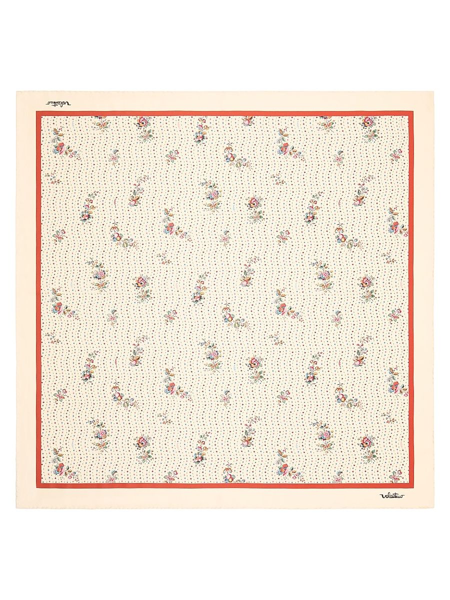 Women's Papier Floreal Silk Scarf - Butter