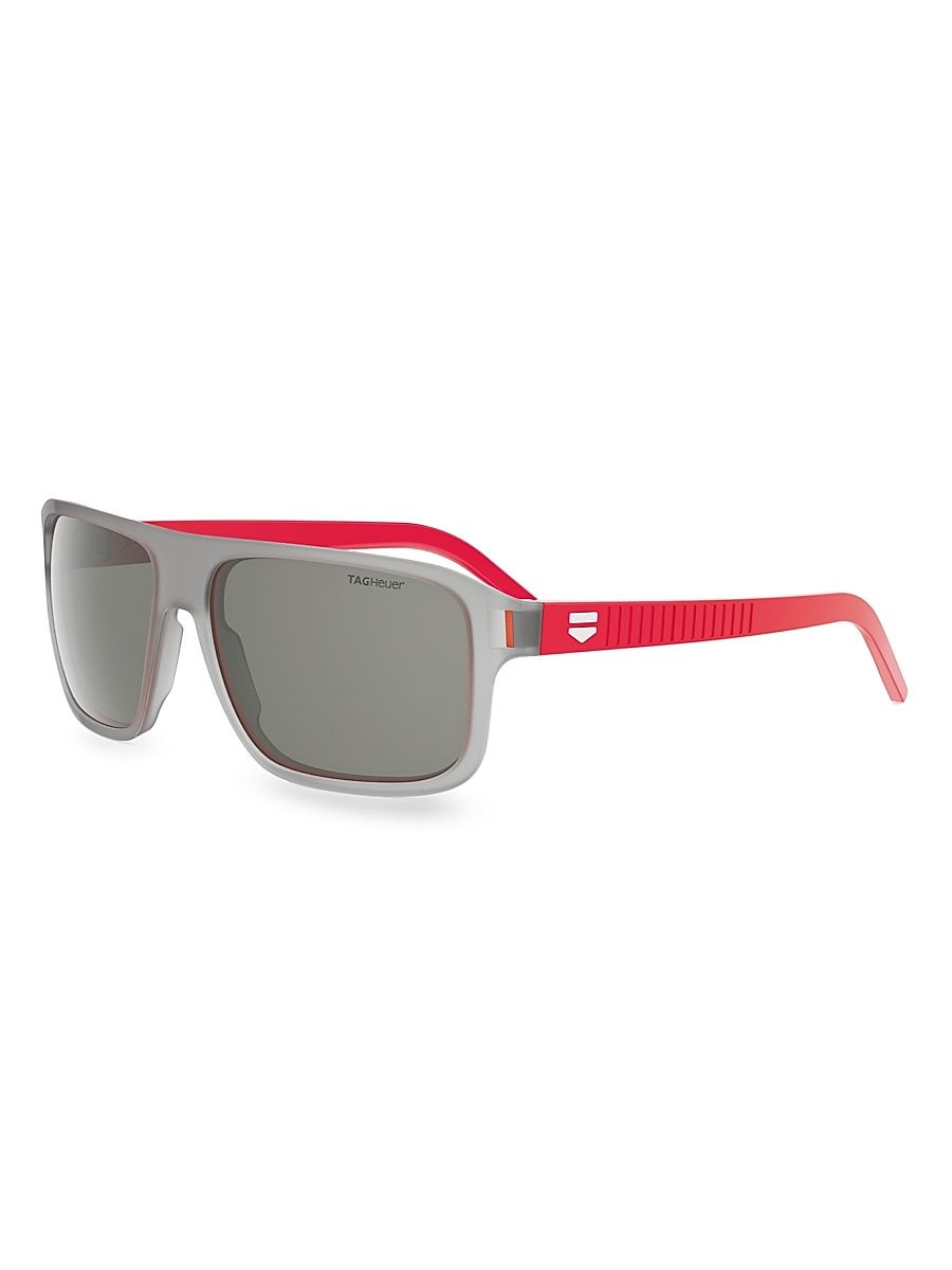 Men's Drive 59MM Rectangular Sunglasses - Grey And Smoke
