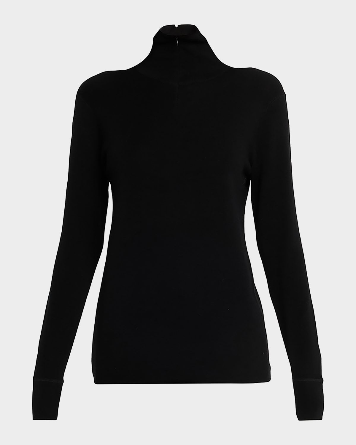 Quarter-Zip Turtleneck Sweater