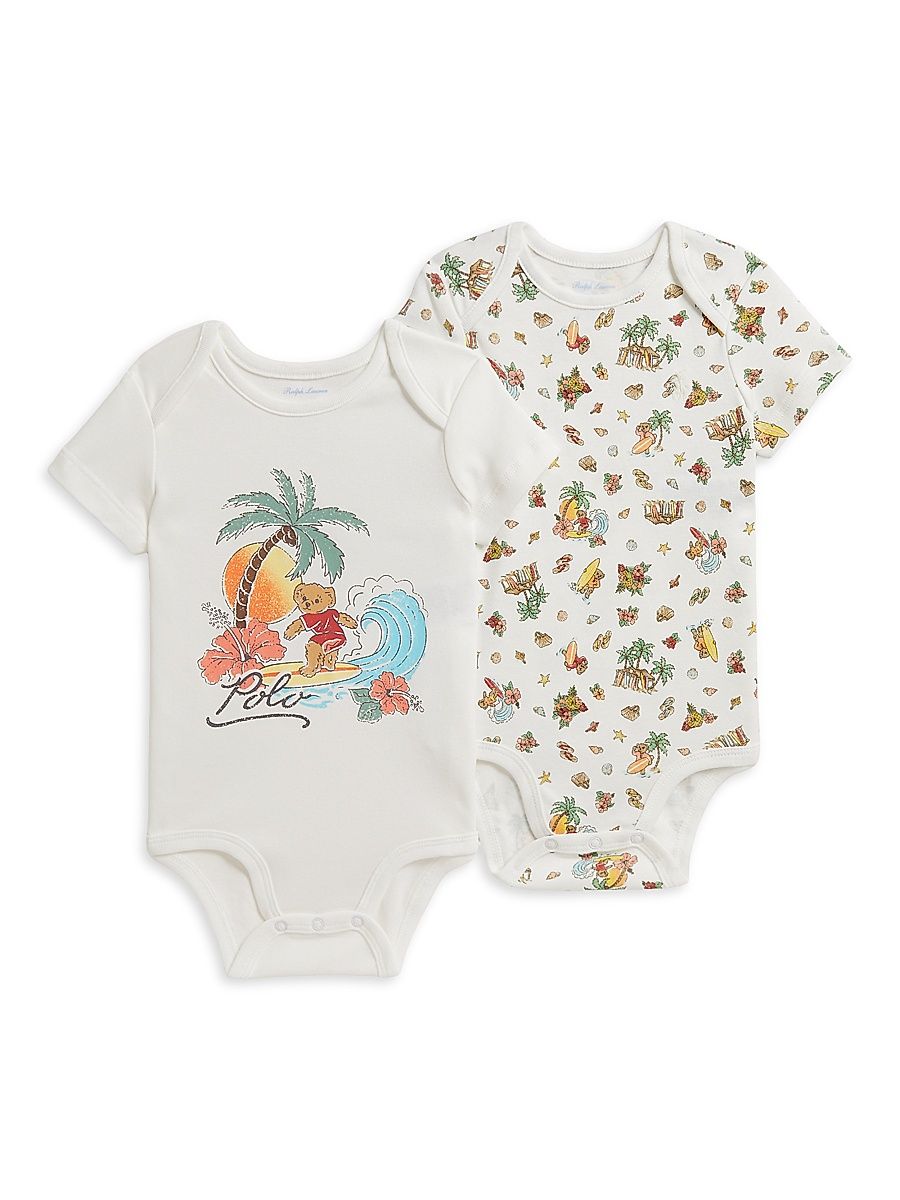 Baby's Surfing Polo Bear Bodysuit Set - Bearadise - Size 3 Months