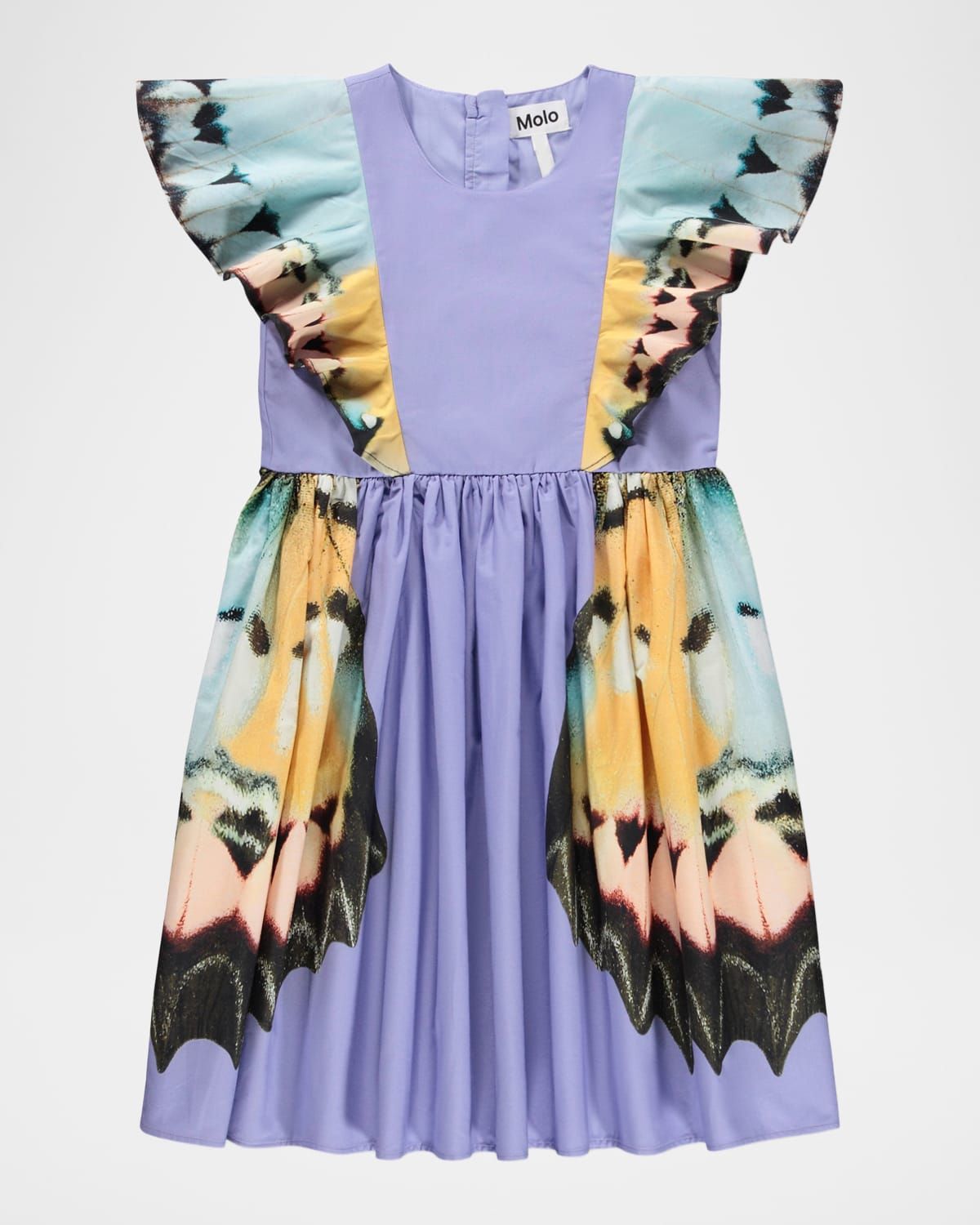 Girl & apos;s Caty Flutter-Sleeve Organic Cotton Dress, Size 7-12