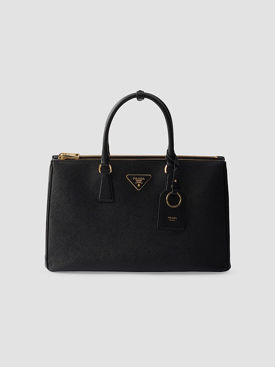 Women's Galleria Saffiano Leather Tote Bag - Black