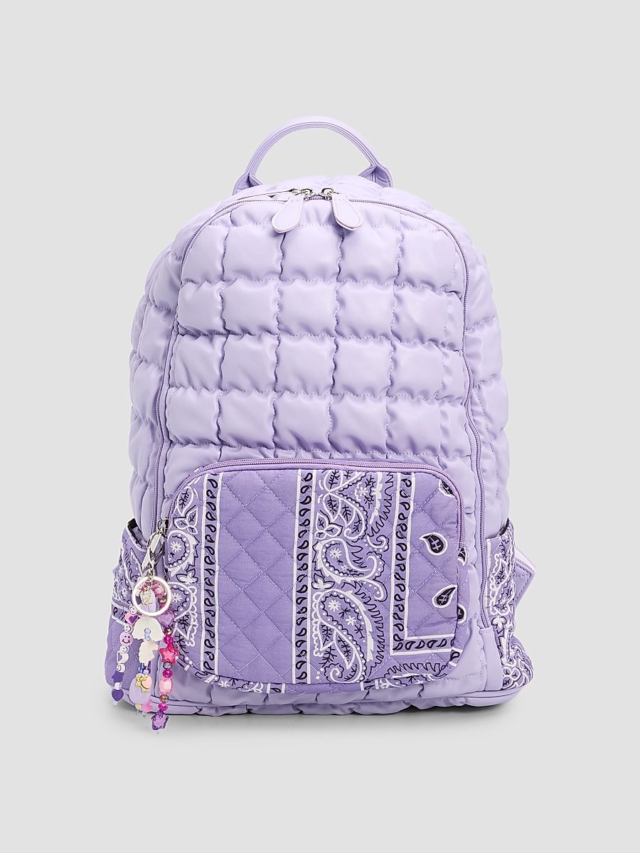 Girl's Quilted Bandana Backpack - Lavender