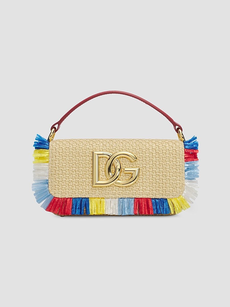 Women's Raffia Fringe Shoulder Bag - Naturale Multicolor