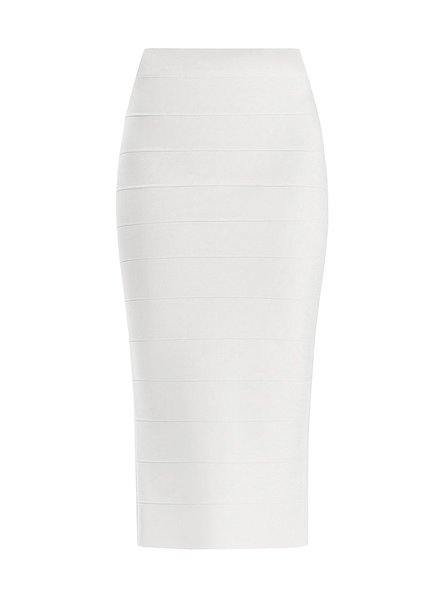 Women's Icon Bandage Pencil Midi-Skirt - Alabaster - Size Medium