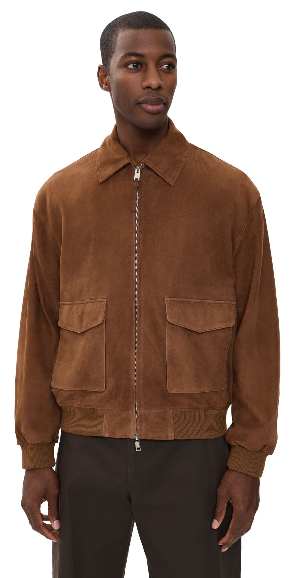 ARMA Gwenno Lamb Suede Jacket Saddle 54
