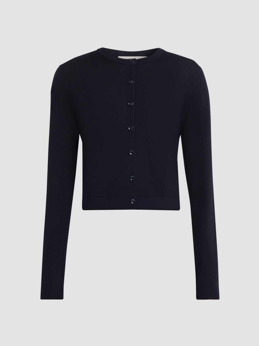 Jason Wu Women's Washed Merino Wool Cardigan - Navy - Size XL
