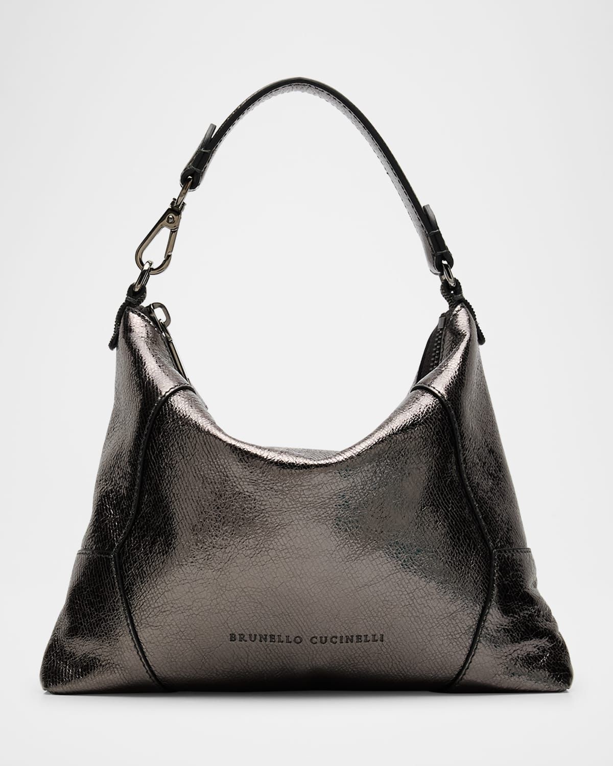 Duo Small Metallic Leather Crossbody Bag