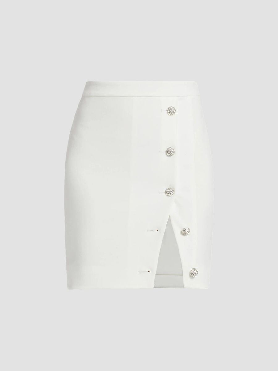 Generation Love Women's Tanya Crepe Miniskirt - White - Size 2