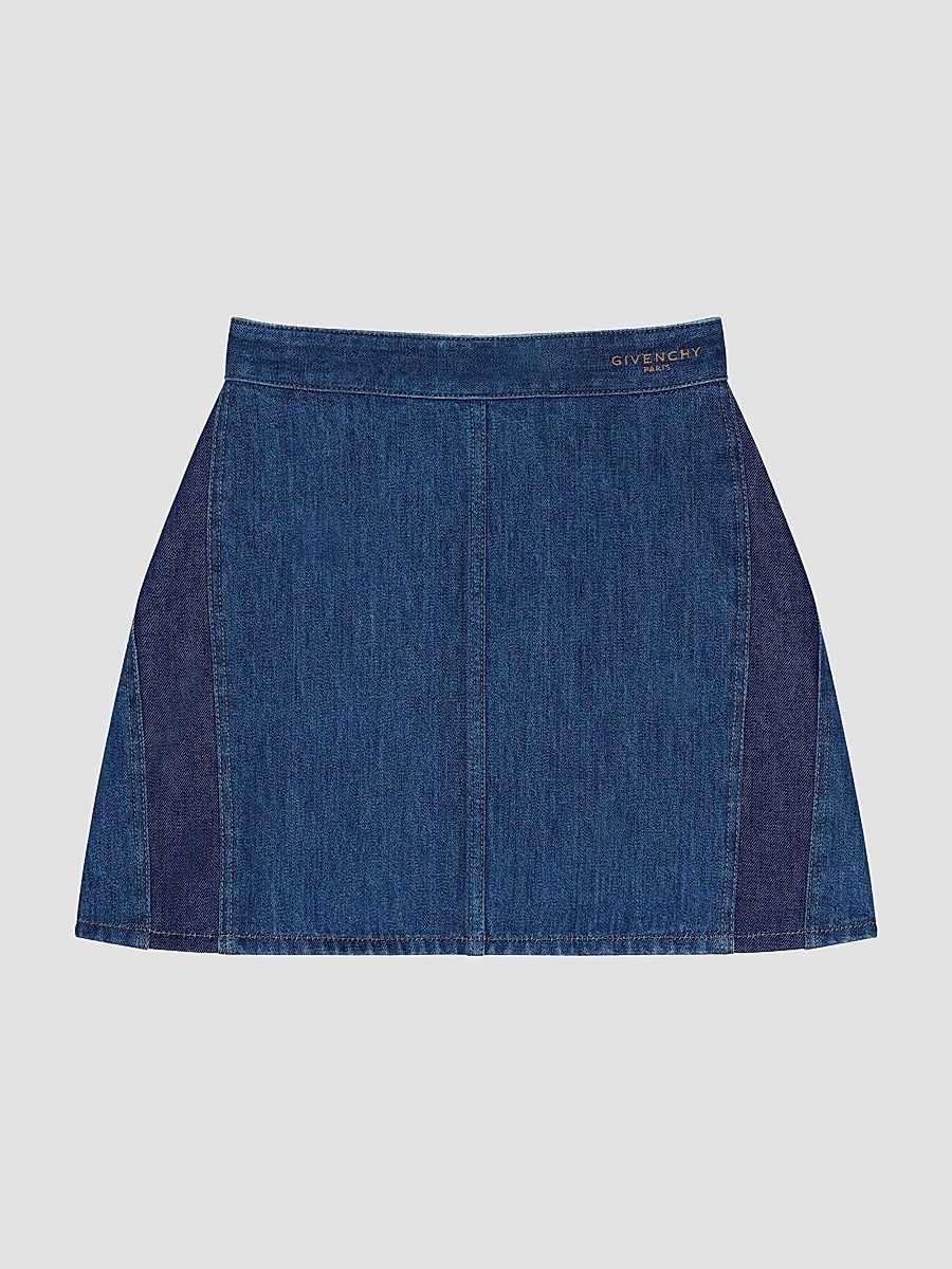 Givenchy Women's Mini Cocoon Skirt in Denim - Medium Blue - Size 12