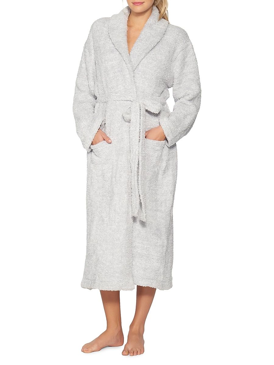 Women's The CozyChic Heathered Robe - Heathered Ocean White - Size Large