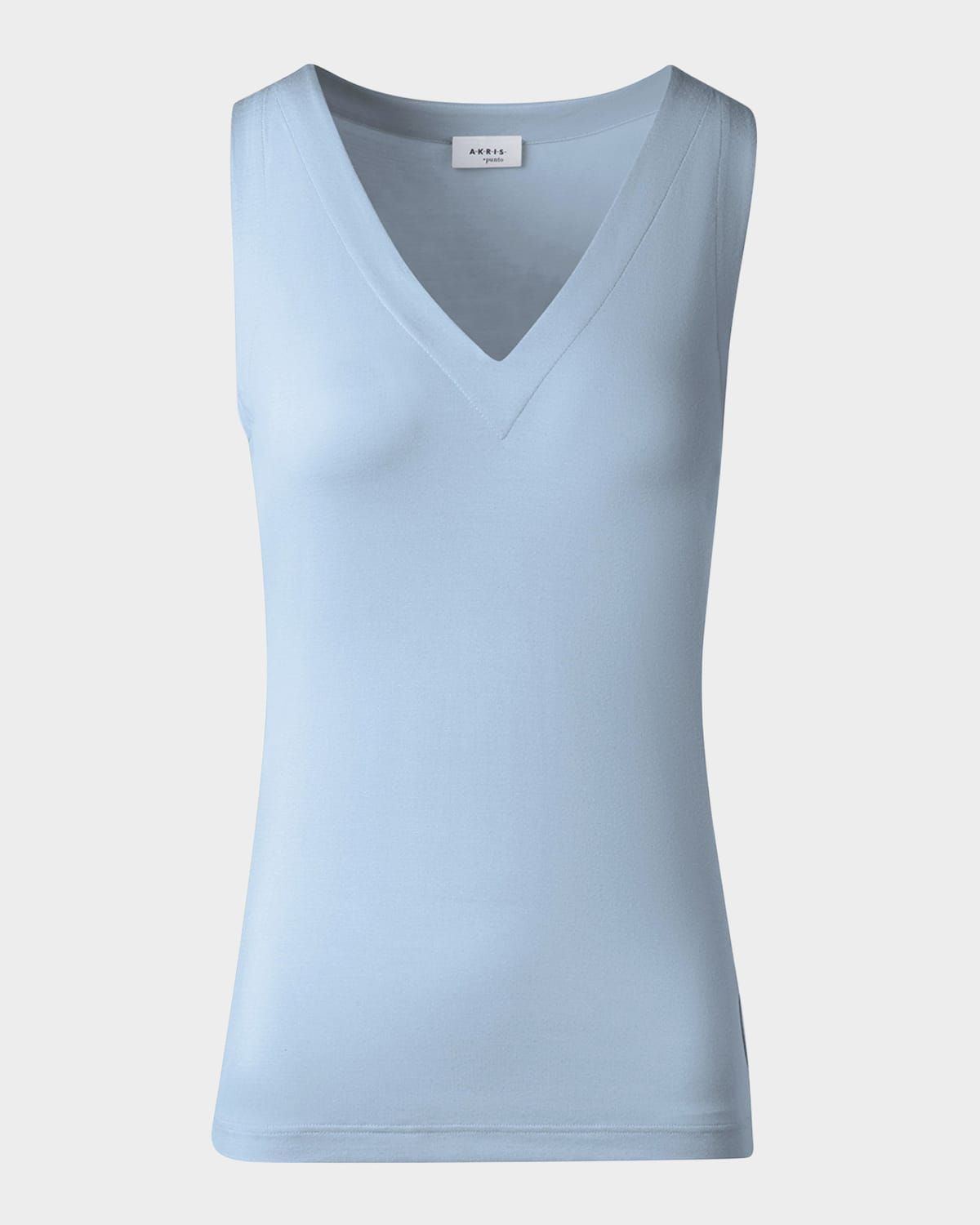 V-Neck Cotton Jersey Tank Top