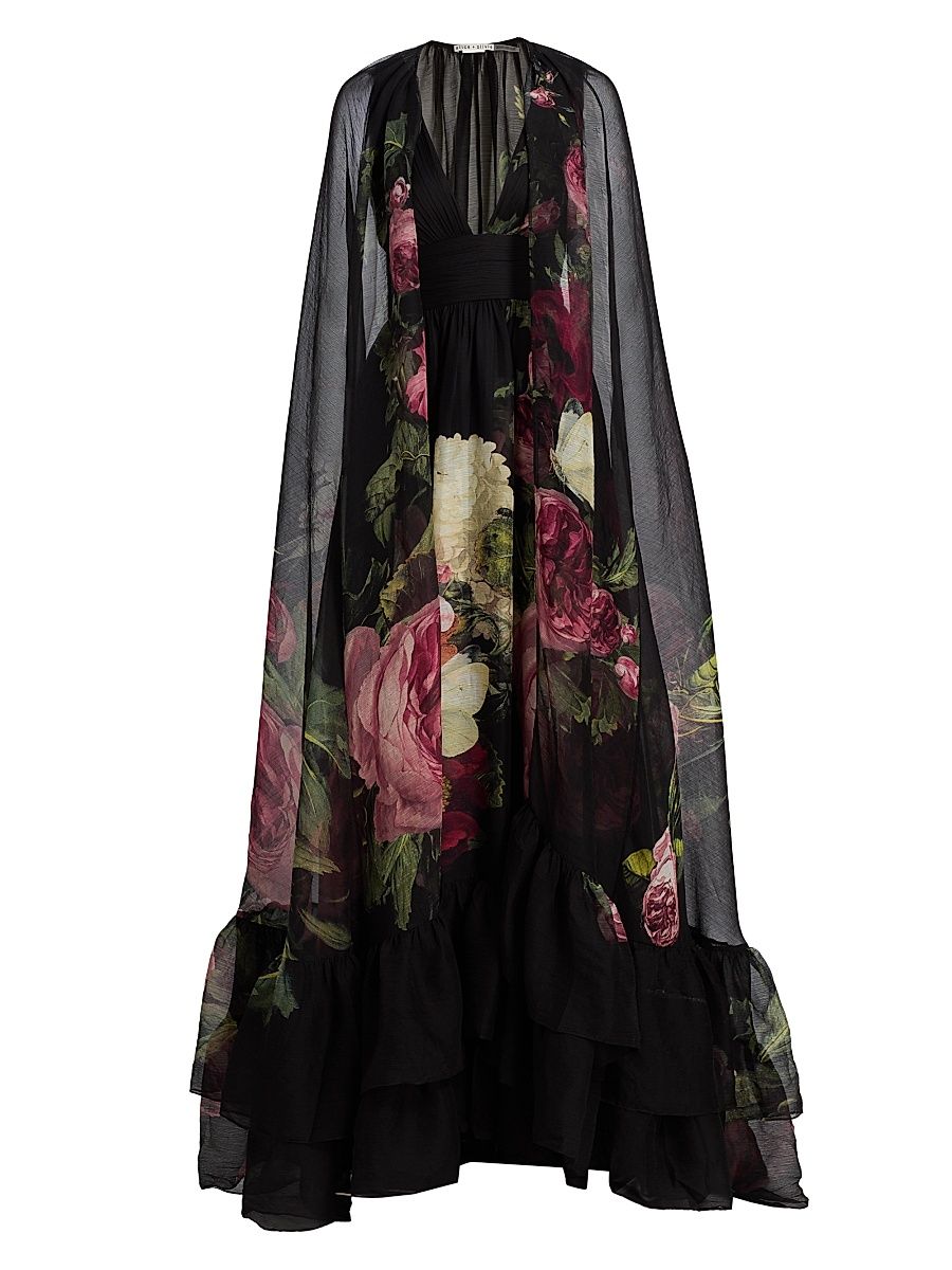 Women's Roya Floral Cape-Back Gown - Be Still - Size 6