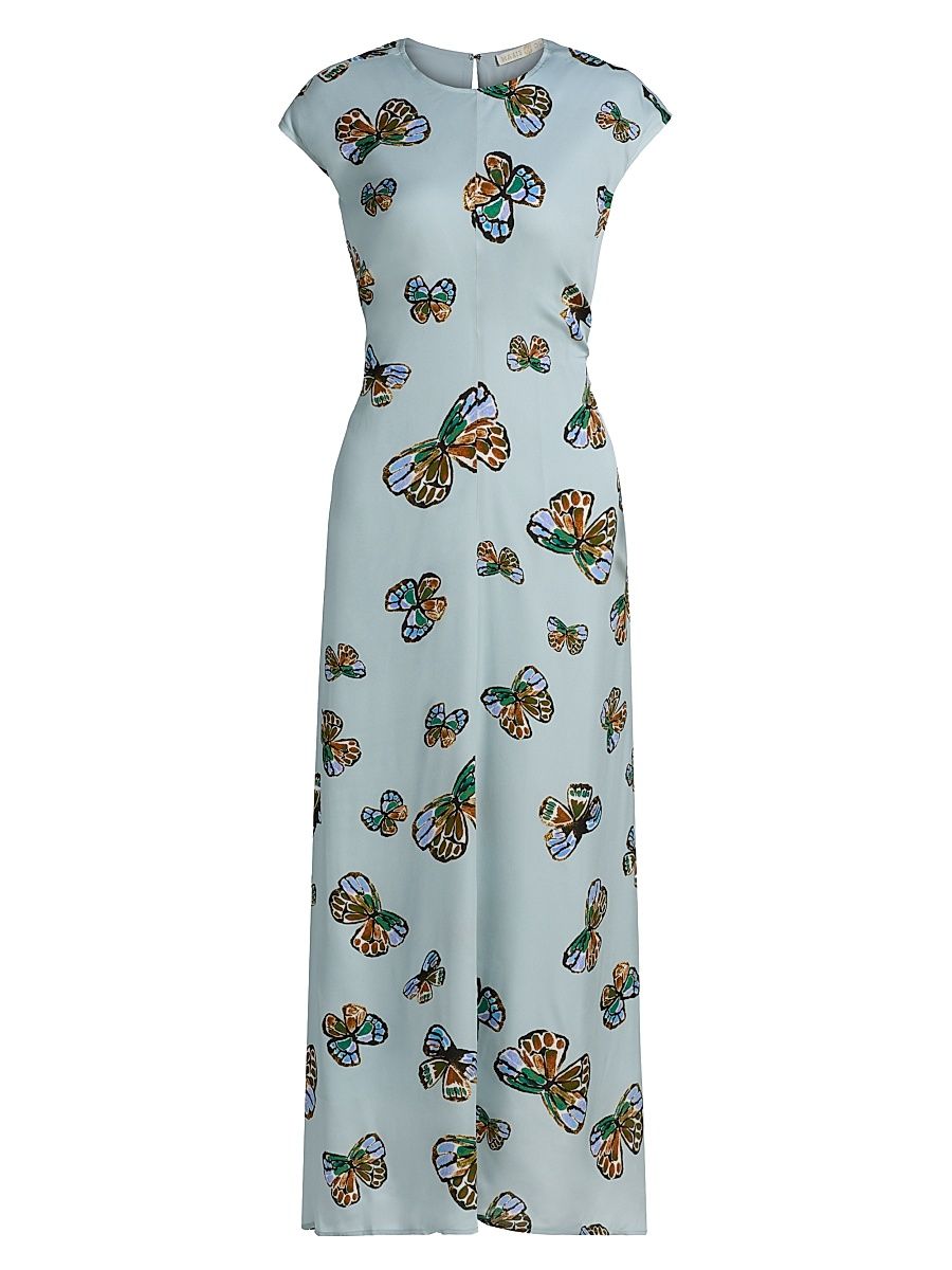 Women's Zuri Butterfly Print Maxi Dress - Adonis - Size Medium