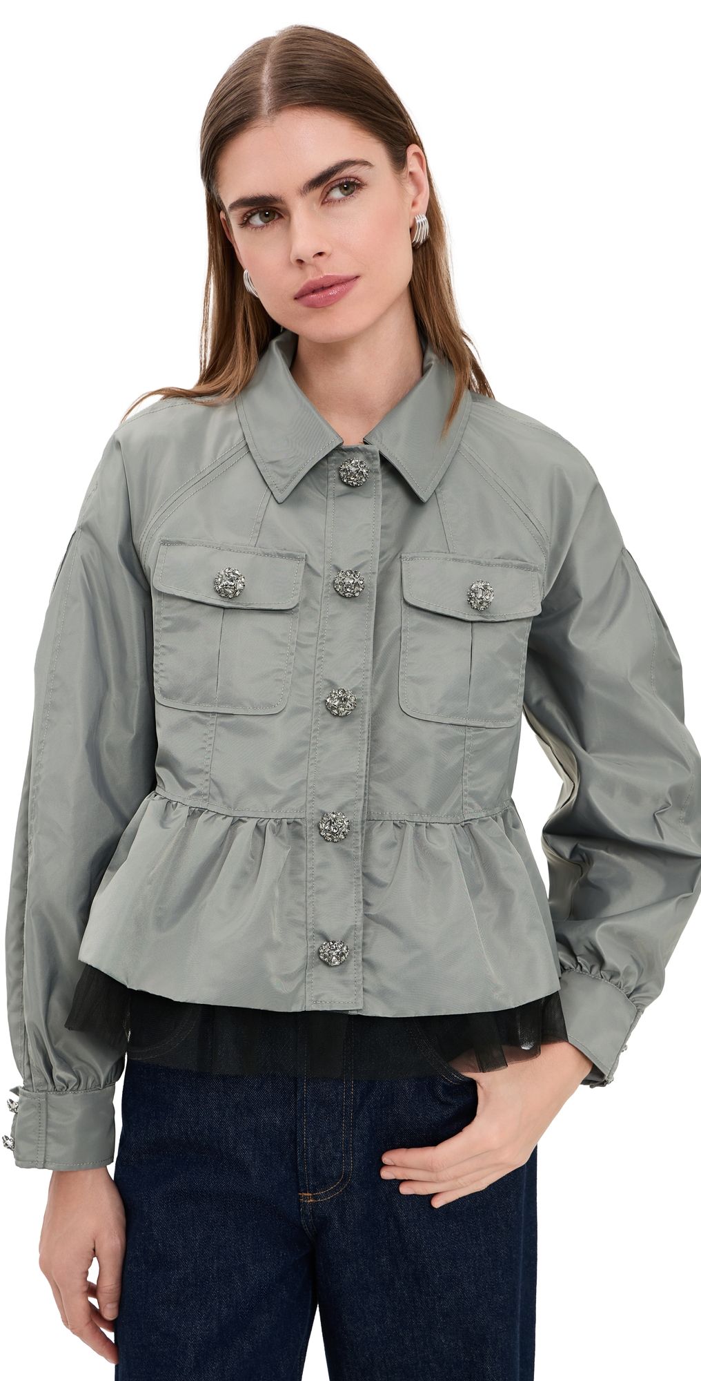 Cinq à Sept Margot Jacket Iron Cloud/Black XL