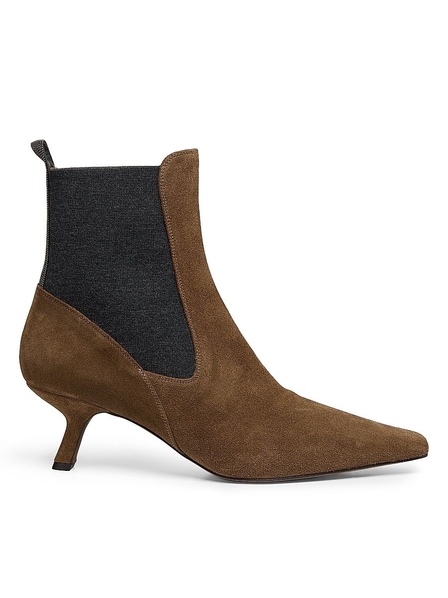 Women's 50MM Suede Ankle Boots - Sesame - Size 9