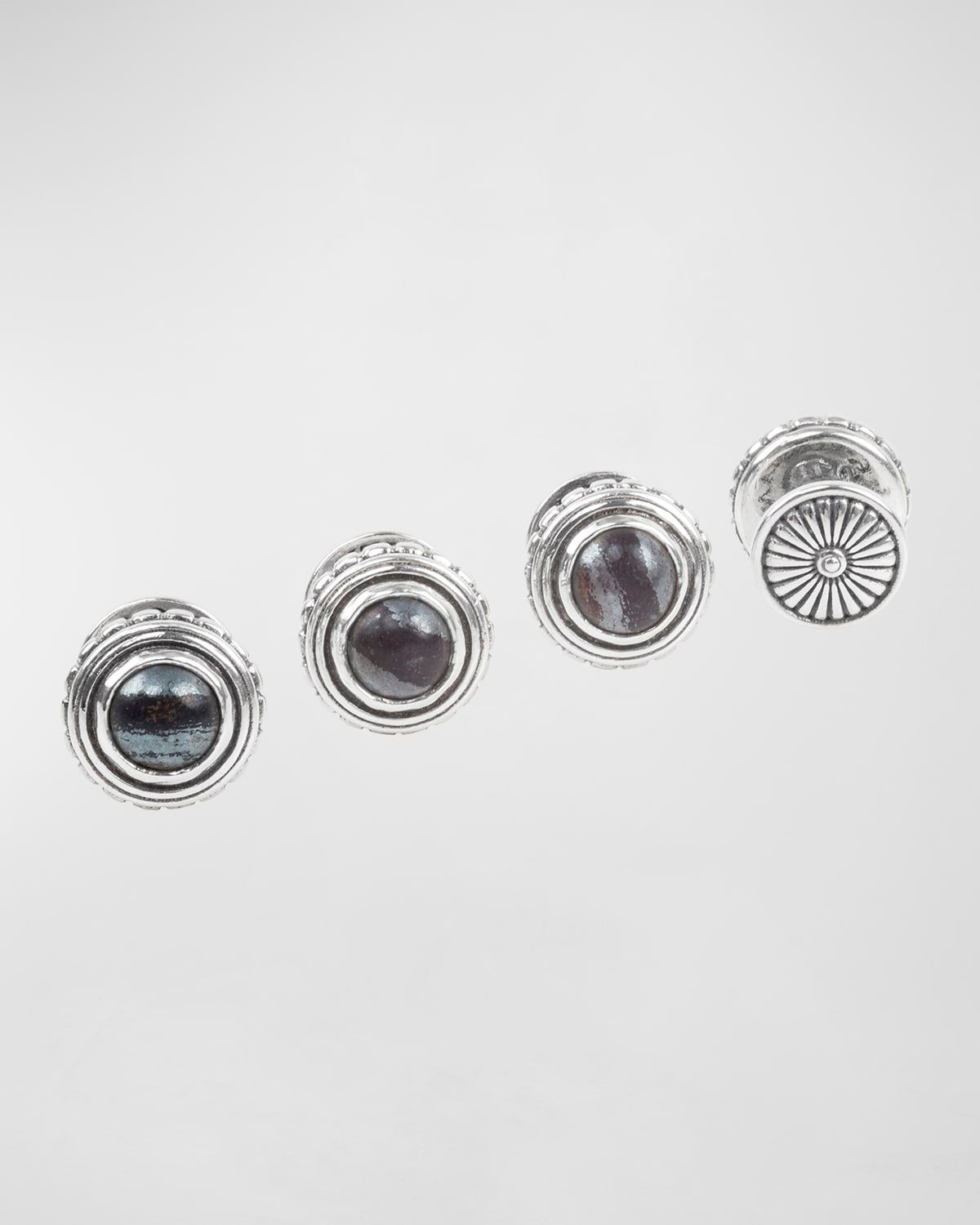 Ferrite Sterling Silver Stud Set