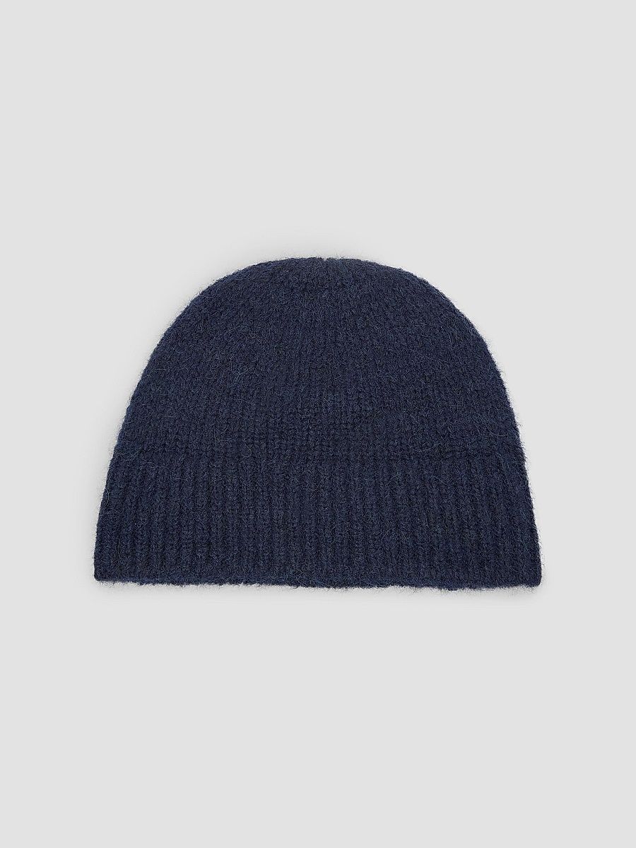 Dries Van Noten Men's Moss Alpaca-Wool Beanie - Navy