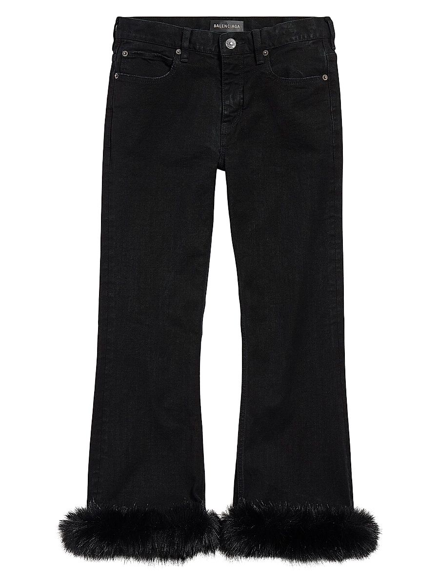 Women's Trim Flared Capri Pants - Black - Size 25