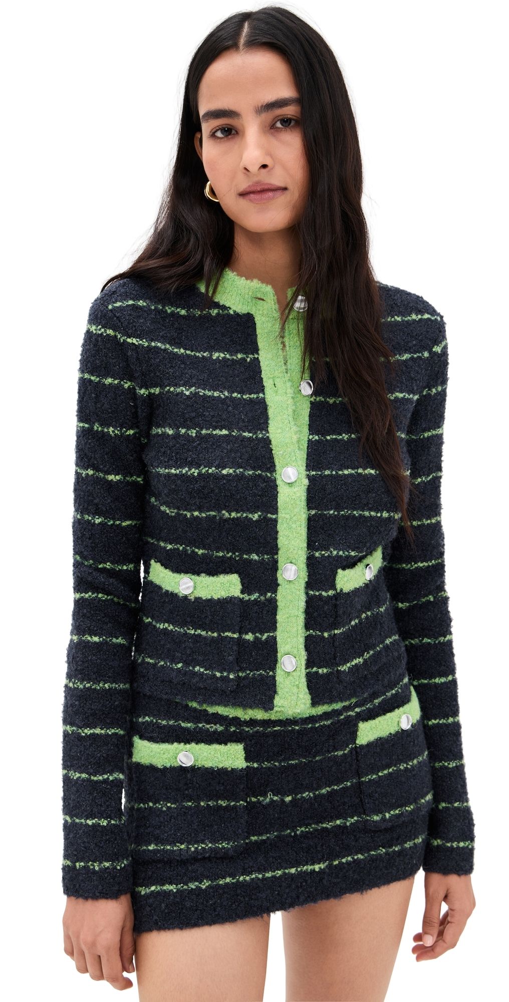 GUIZIO Aurelie Cardigan Navy/Green S