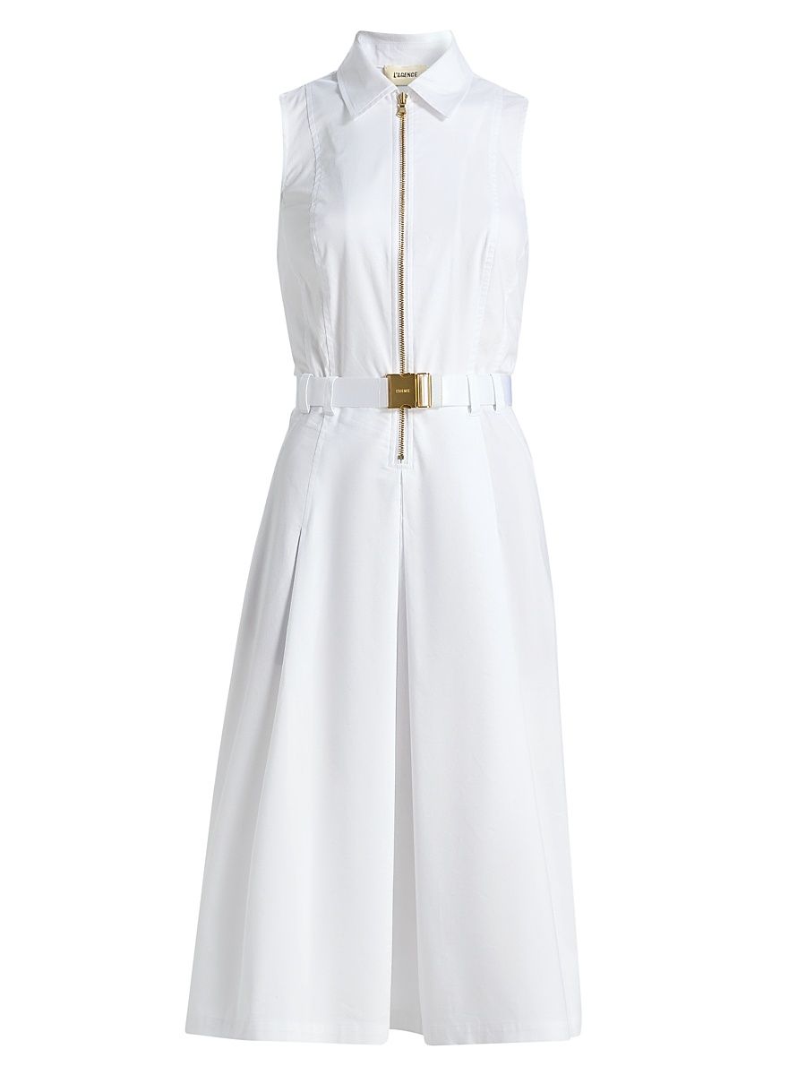 Women's Kylo Belted Midi-Shirtdress - White - Size 16