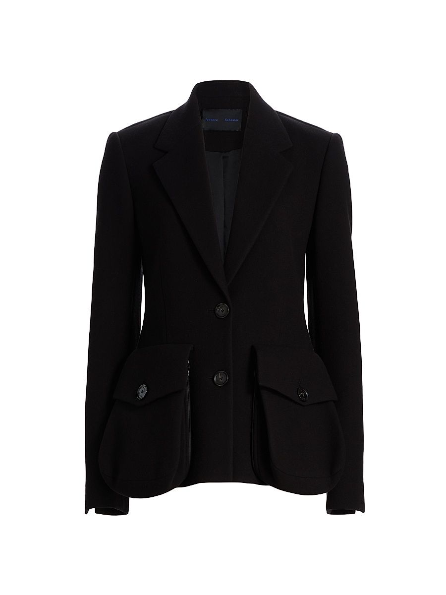 Women's Silva Scuba Single-Breasted Blazer - Black - Size 6