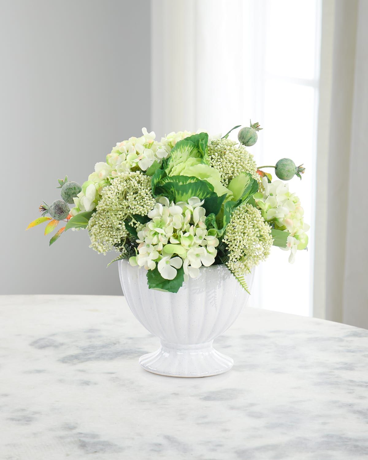 Napa Garden 13" Faux Floral Arrangement in Vase