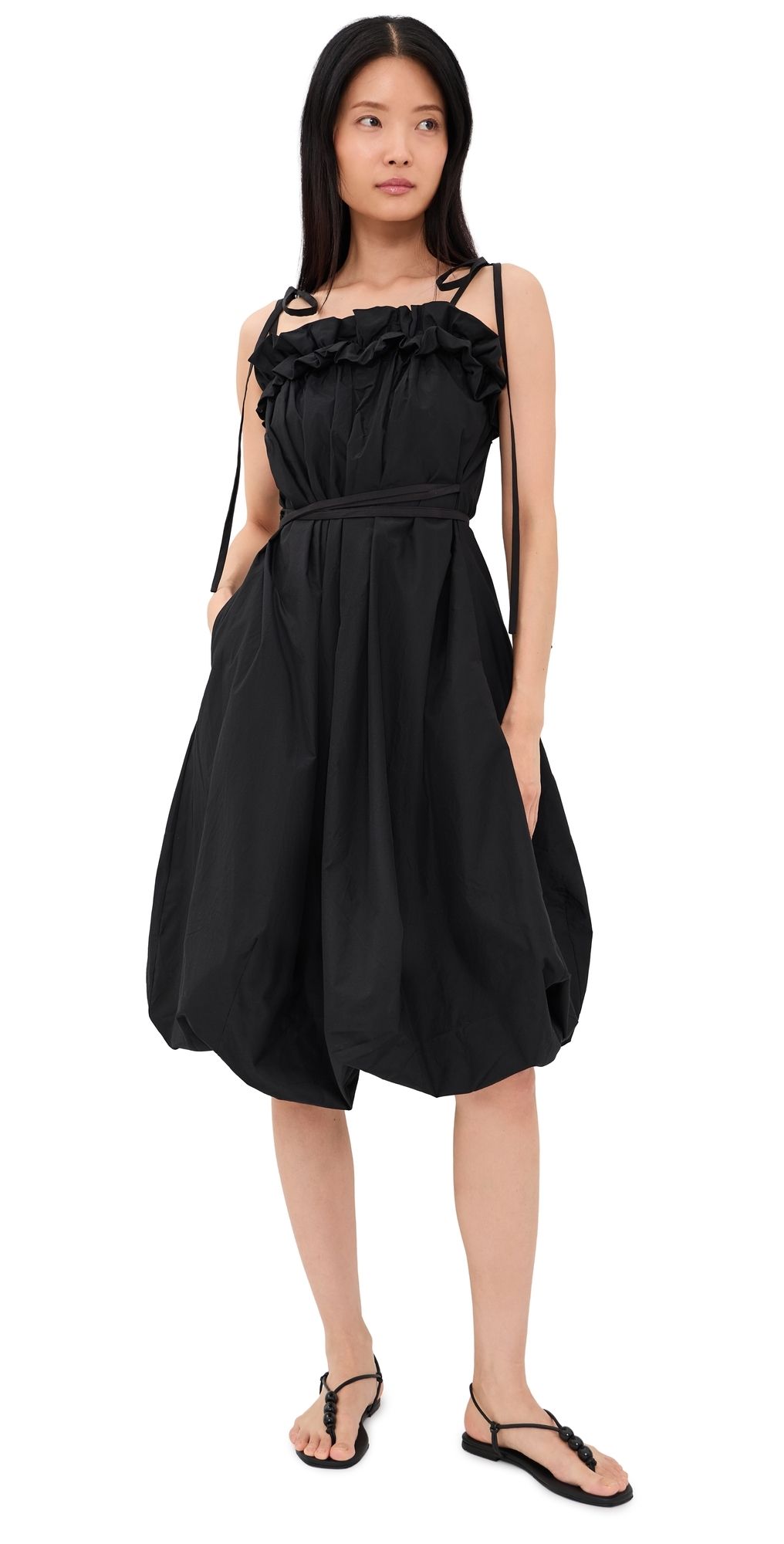 Lee Mathews Rosie Cami Midi Dress Black 2