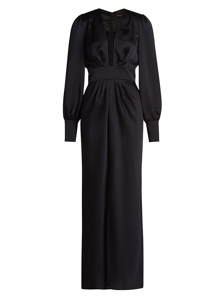 Women's Madelane Floor-Length Gown - Black - Size 8
