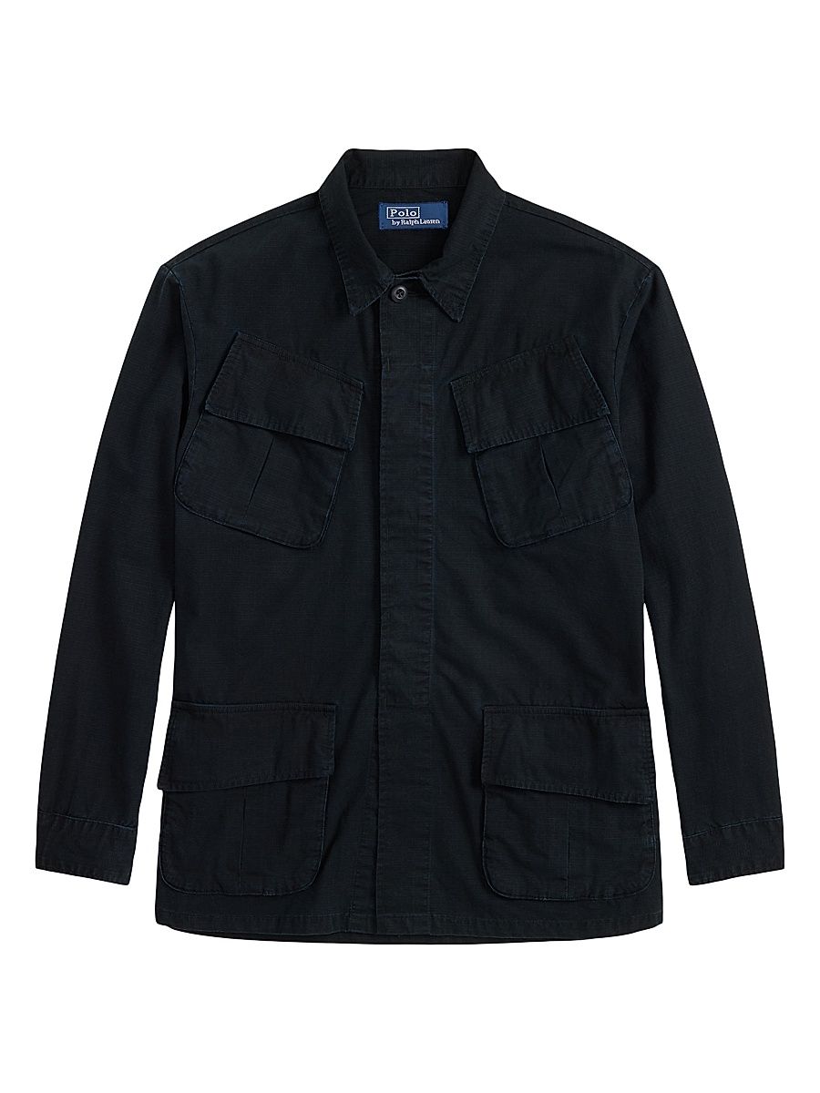 Men's Ripstop Cotton Long-Sleeve Shirt - Polo Black - Size XXL