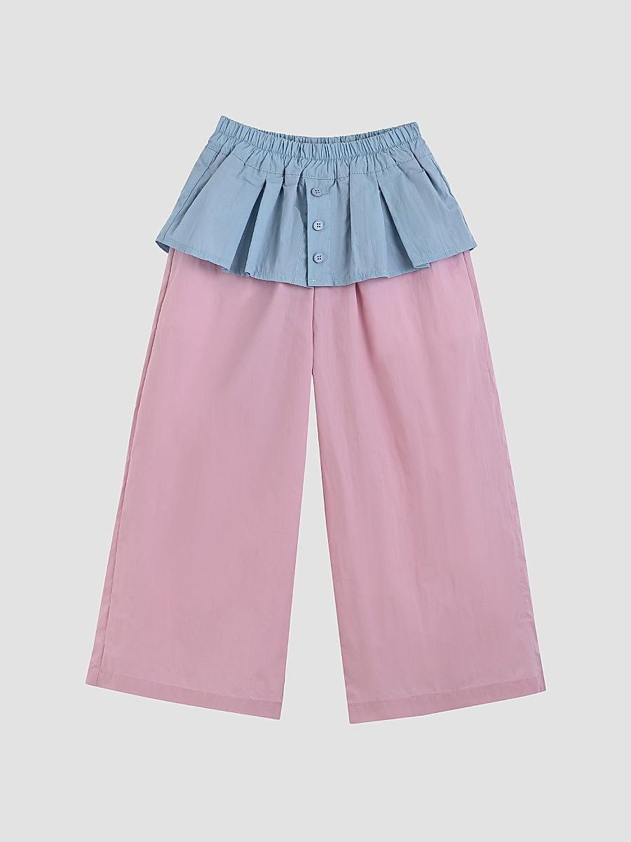 Little Girl's & Girl's Pants with Overlay - Pink - Size 5