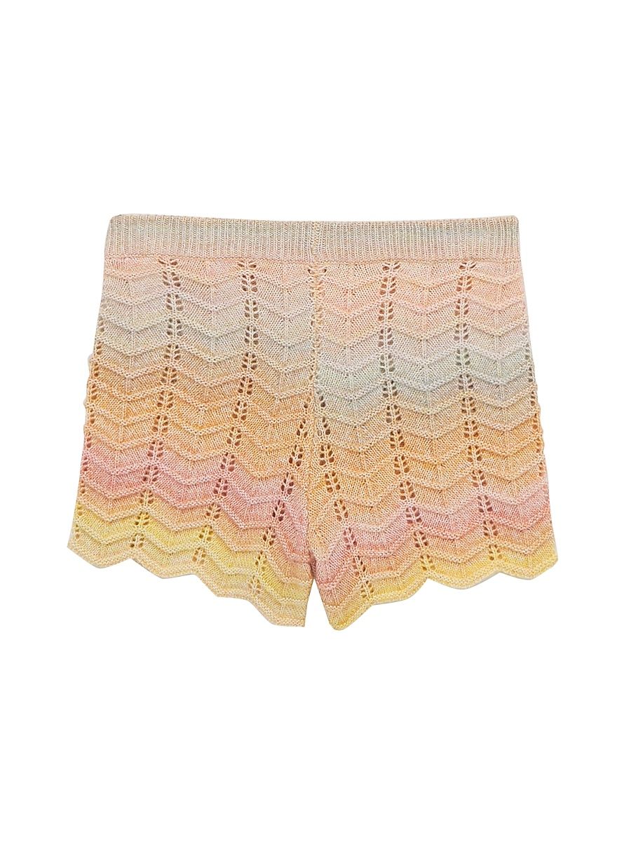 Little Girl's & Girl's Tallow Chevron Knit Shorts - Size 10