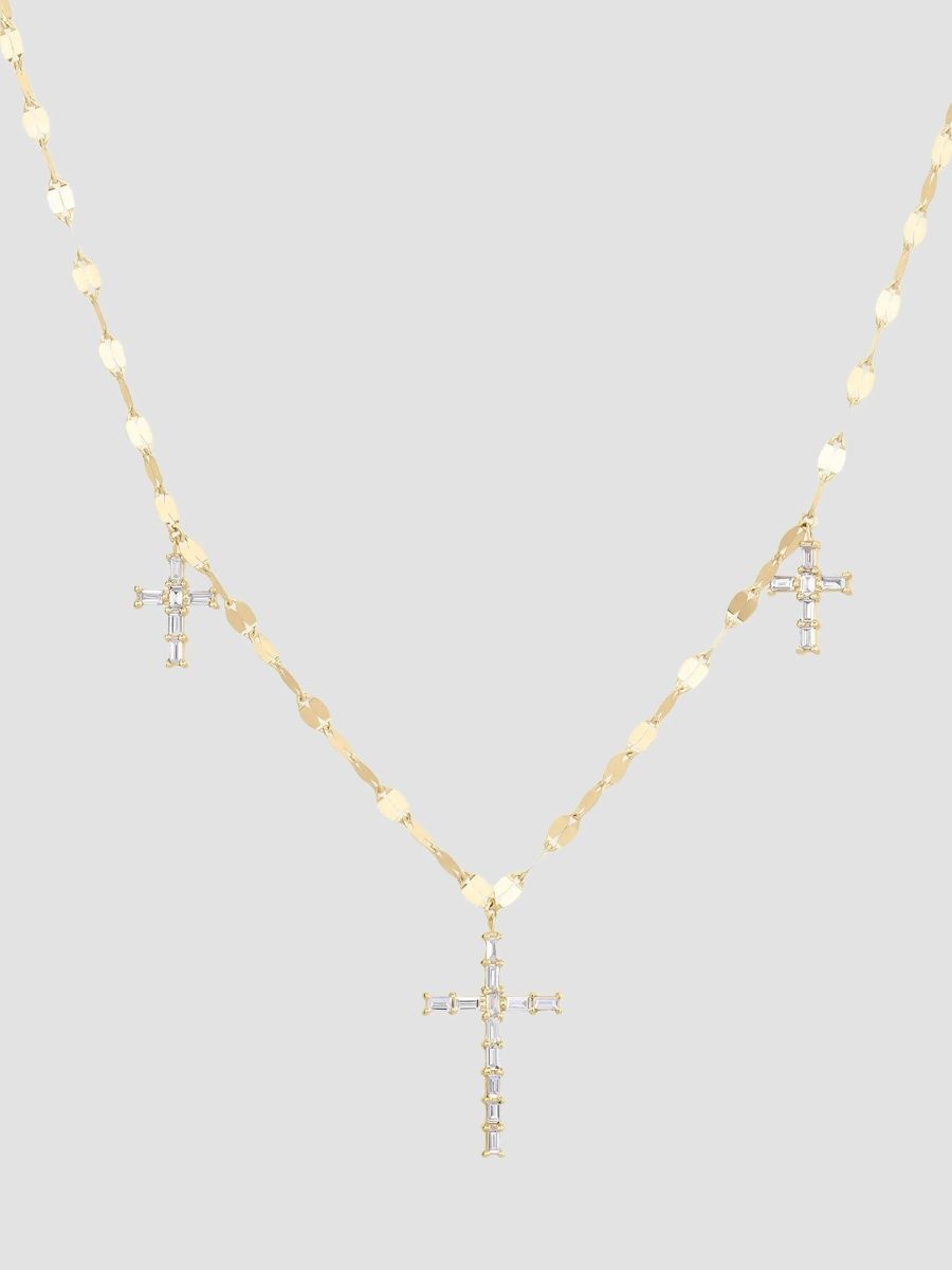 Lana Women's 14K Yellow Gold & 0.55 TCW Diamond Cross Pendant Necklace - Yellow Gold
