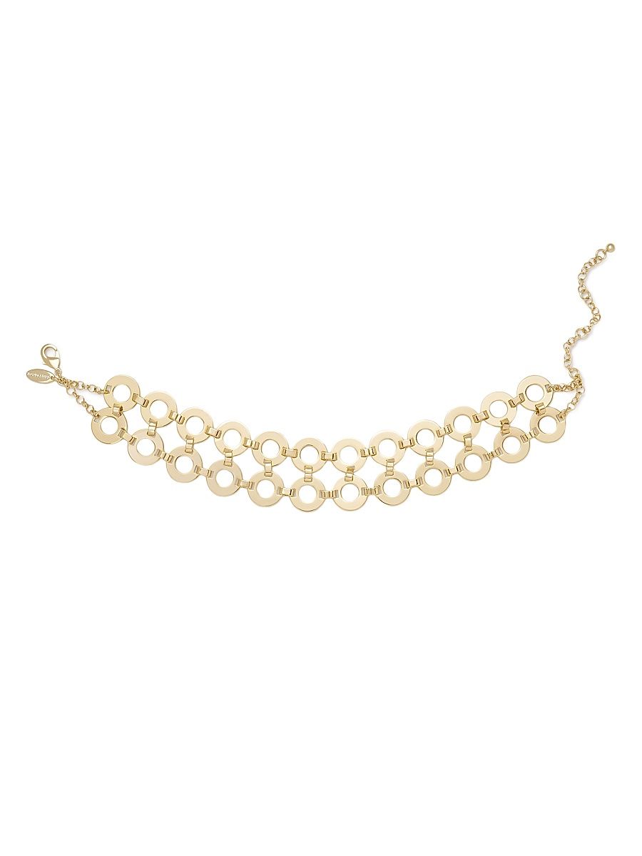 Women's Ring Link Helen Goldtone Choker - Gold